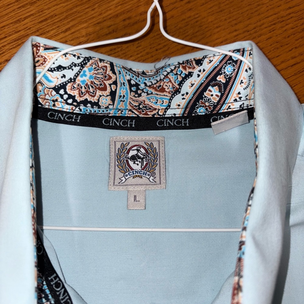 Cinch Men's Sky Blue Dress Shirt - Picture 3 of 3